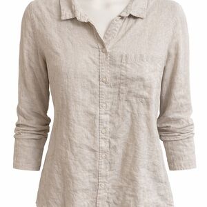 H&M Light Beige Button-Down Shirt
